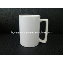 Tasse de sublimation de 15 oz, tasse en céramique de forme satinée de 15 oz